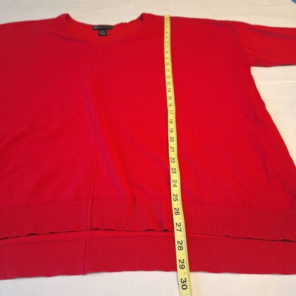 Lane Bryant Bright Red V Neck Pullover Sweater Bold Colorful Classic Size 26/28 - Picture 5 of 8